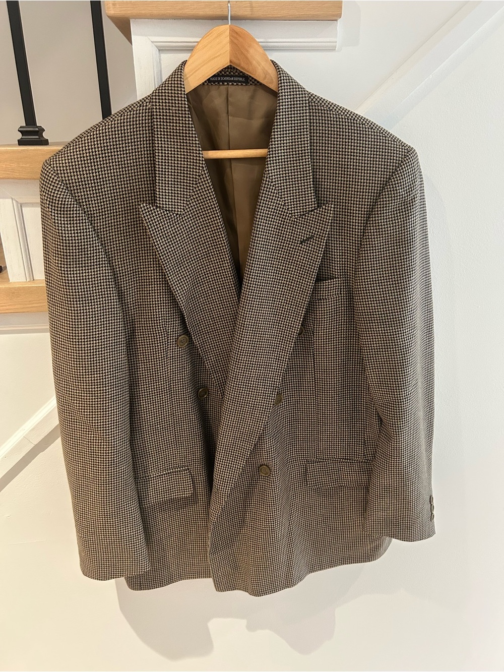 Balmain Houndstooth Double-Breasted Sport Coat